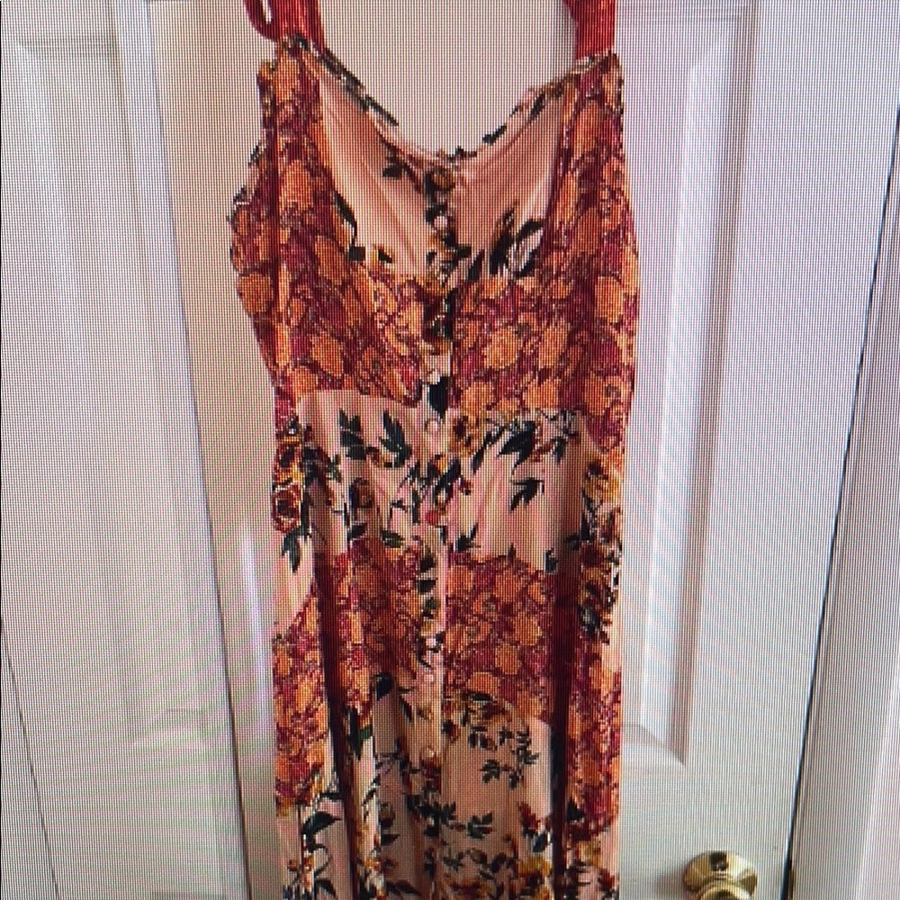 Floral Sleeveless Dress with Button Detail